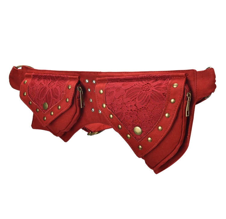 Outdoor Sports Accessories - Ortaçağ Punk Bel Çantası Steampunk Pu