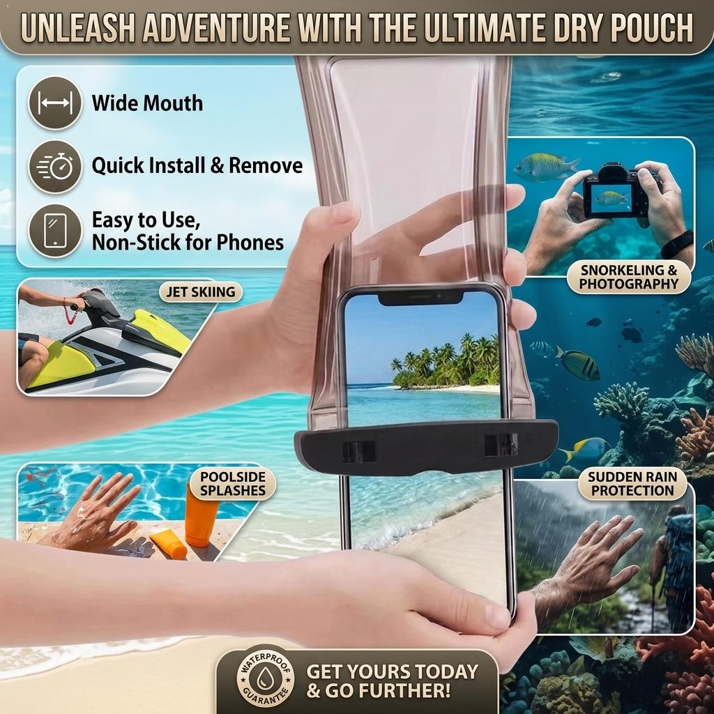 Outdoor Sports Accessories - Şeffaf Su Geçirmez Telefon Kılıfı Kuru
