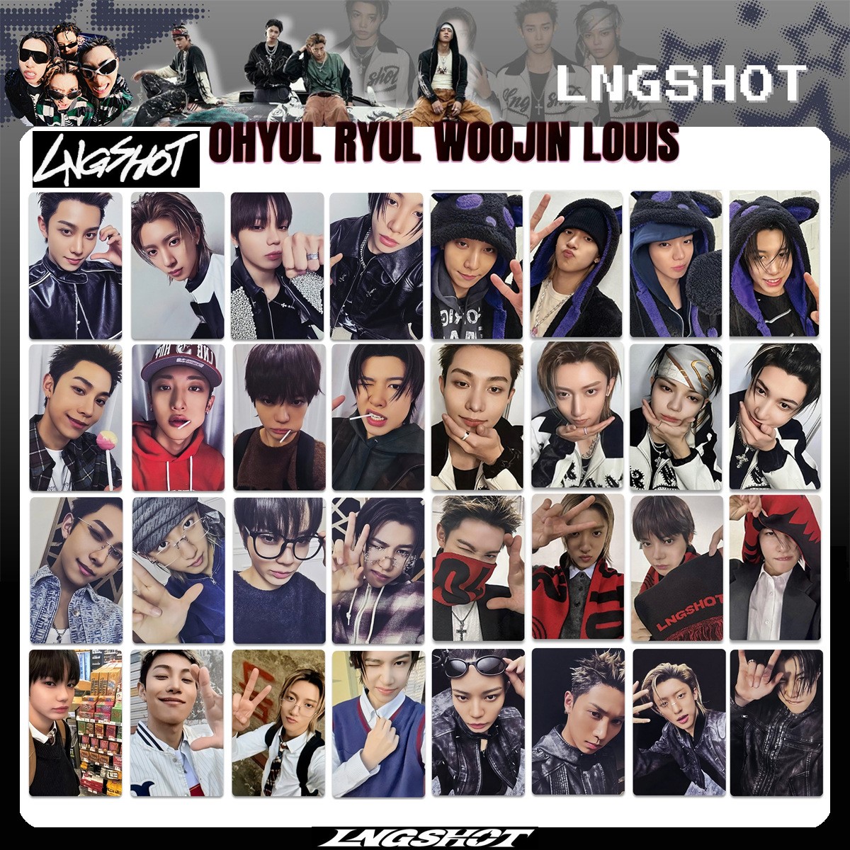 Outdoor Sports Accessories - 40 ADET YENİ KPOP Hip-hop Grubu,LNGSHOT,Albüm