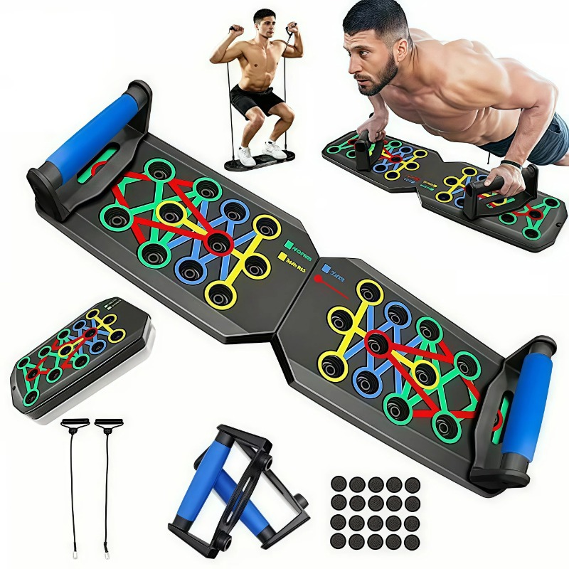 Outdoor Sport Bar - Katlanabilir Direnç Bantlı Şınav Tahtası, Çok